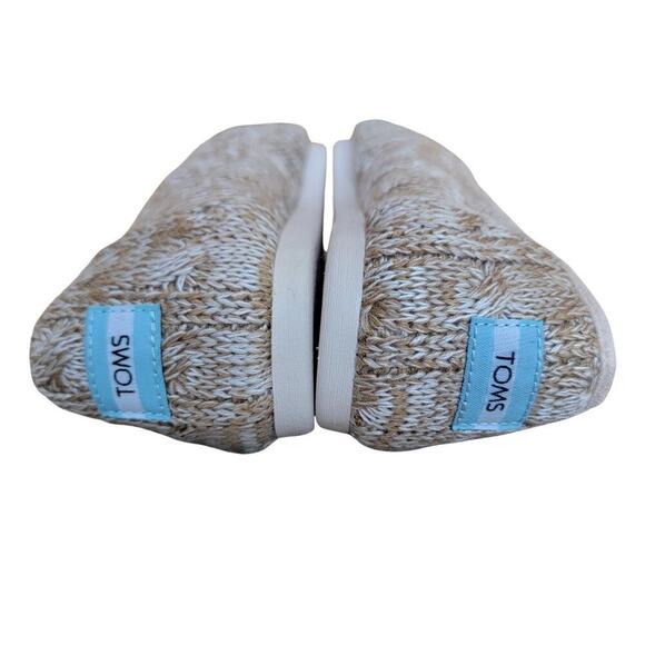 TOMS Ortholite Sahara Chunky Cable Knit Faux Fur Shoes Womens 9W Flexible Unique - Picture 9 of 10